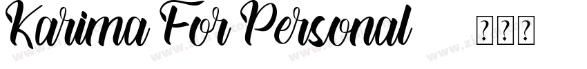 Karima For Personal字体转换